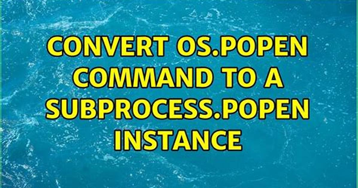 Reading a Os. Popen(Command) into a String