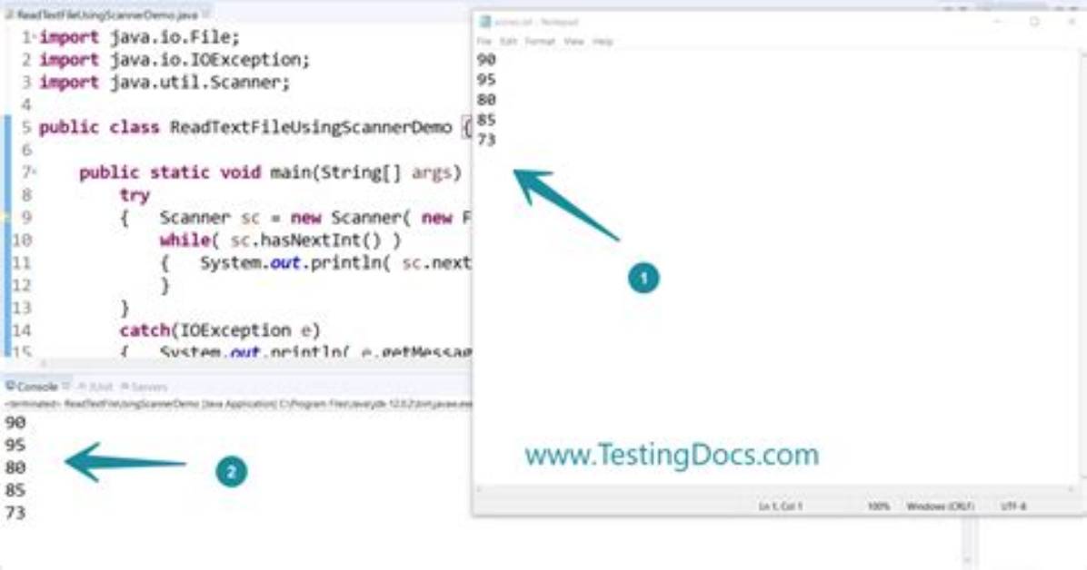 Reading A. Txt File Using Scanner Class in Java