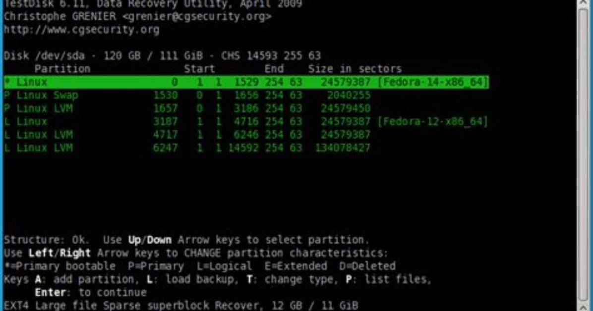 Recovering a Lost File with Testdisk