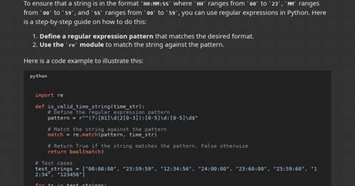 Regular Expression to Validate a Timestamp