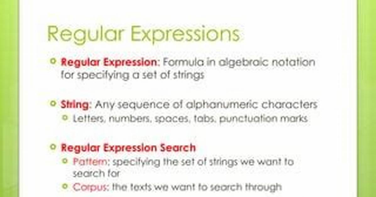 Regular Expressions on Punctuation