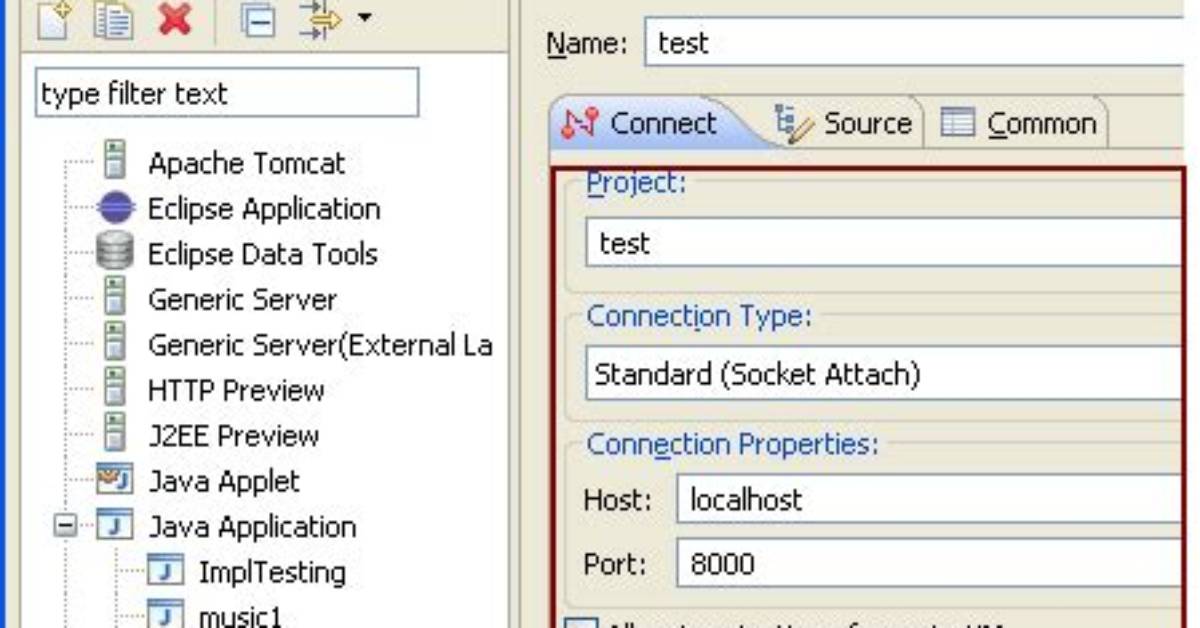 Remote Debugging a Java Application