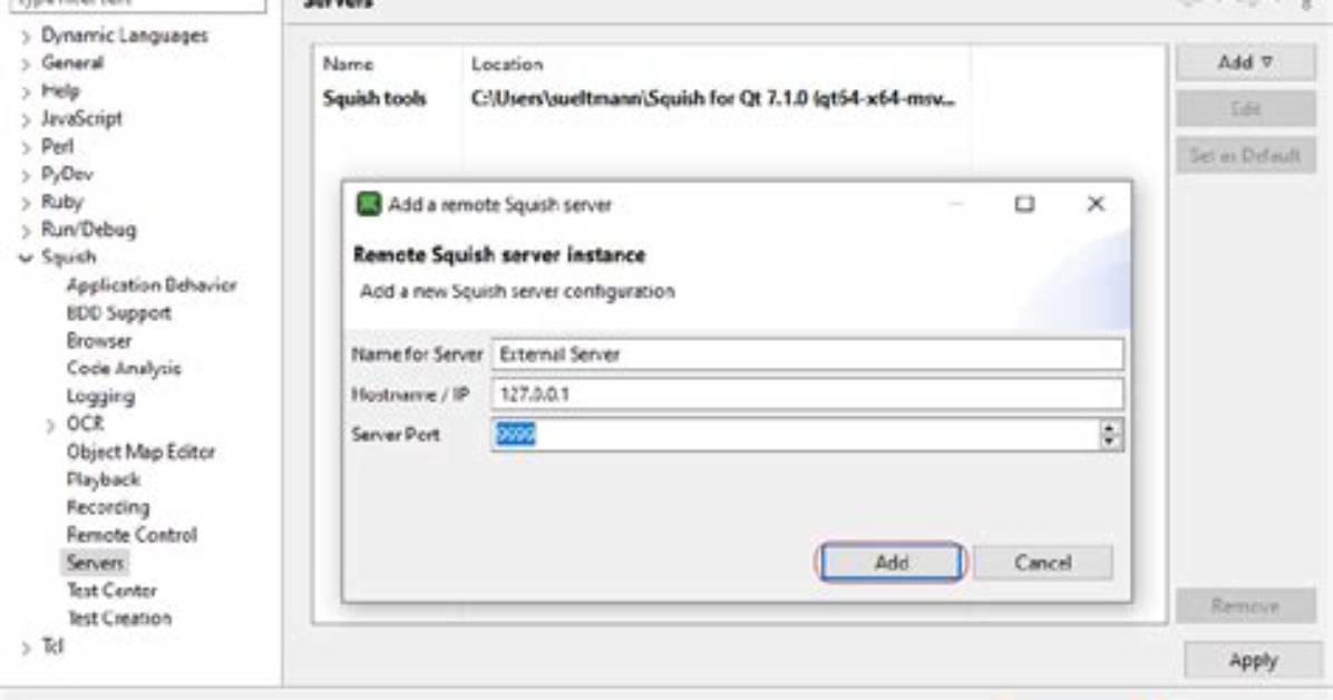 Remote Debugging with Squish Ide