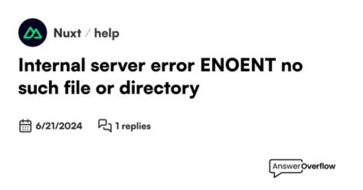 Remote Server: No Such File or Directory