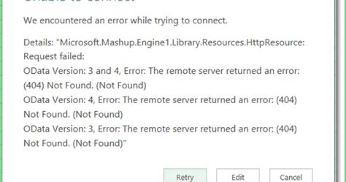Remote Server Returned an Error 404 Share Point Connection Manager on Ssis Tool