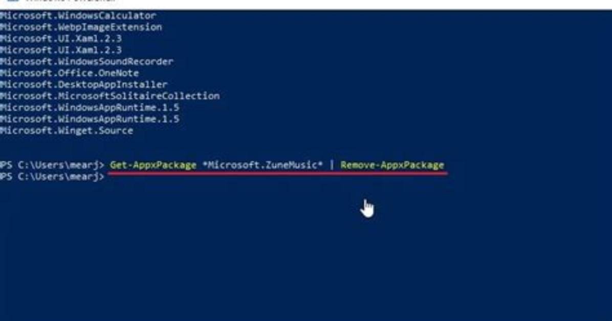 Remove App Using Powershell
