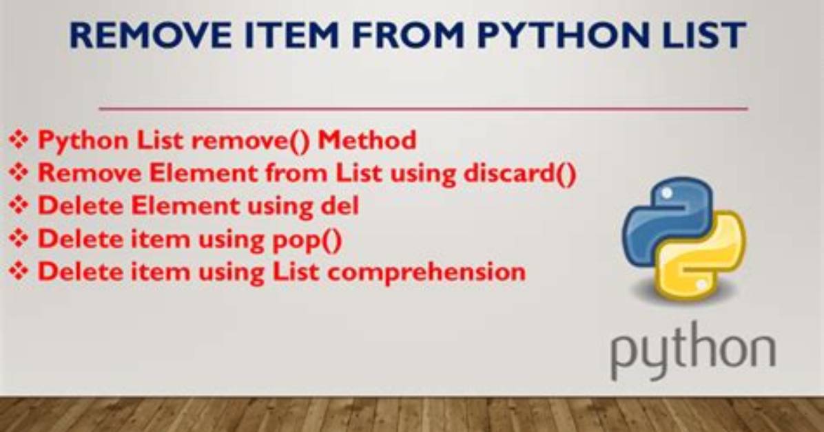 Remove Item from Listbox Python