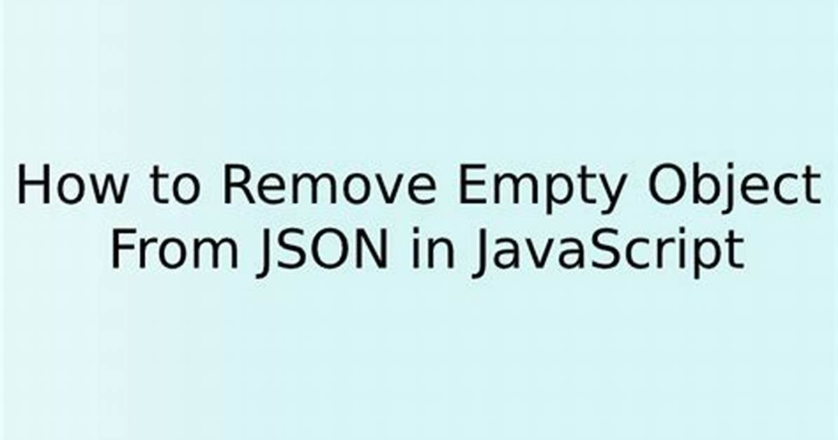 Remove Json Element