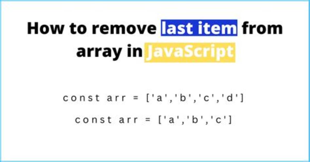 Remove Last Item from Array