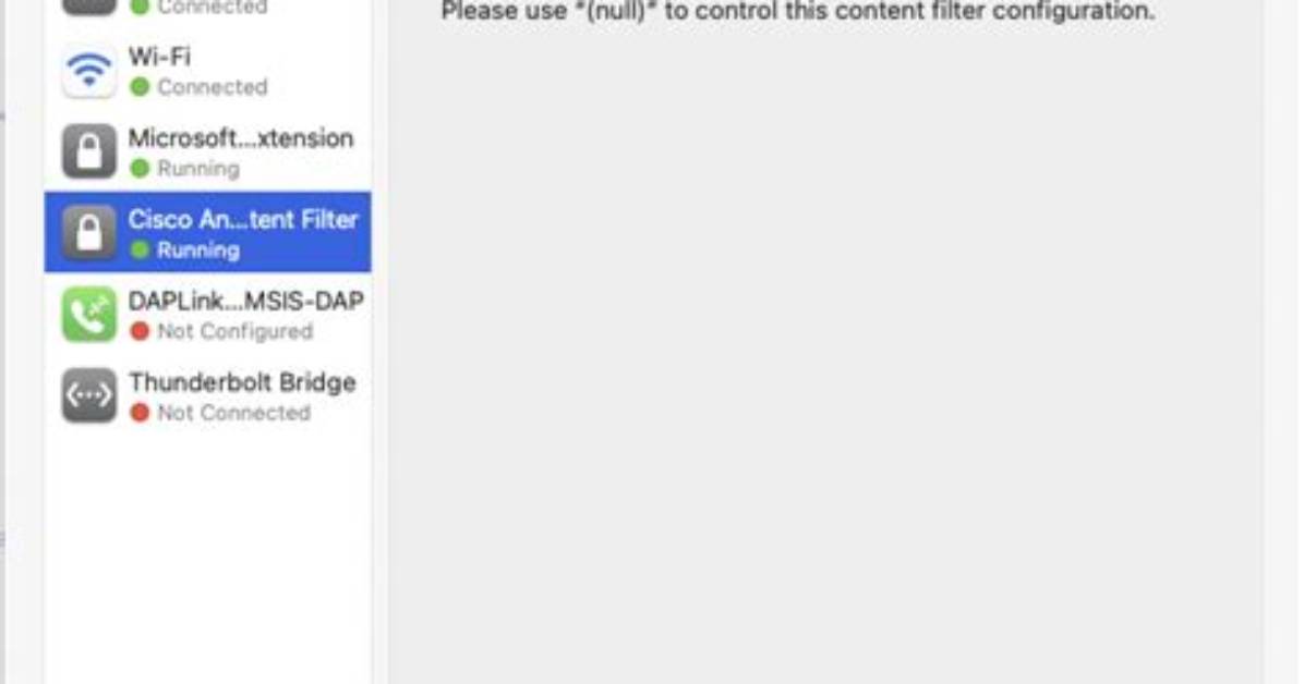 Removing Stubborn Cisco Content Filter on macOS