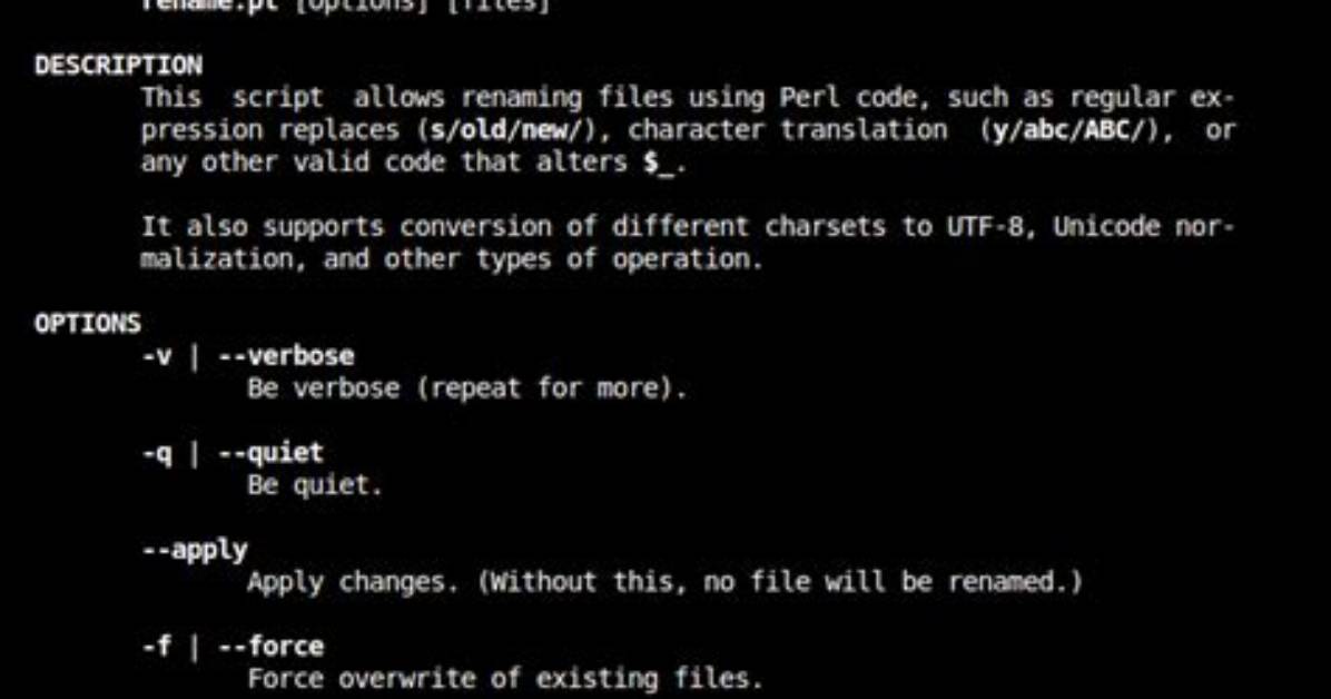 Rename Command with Perl Expression