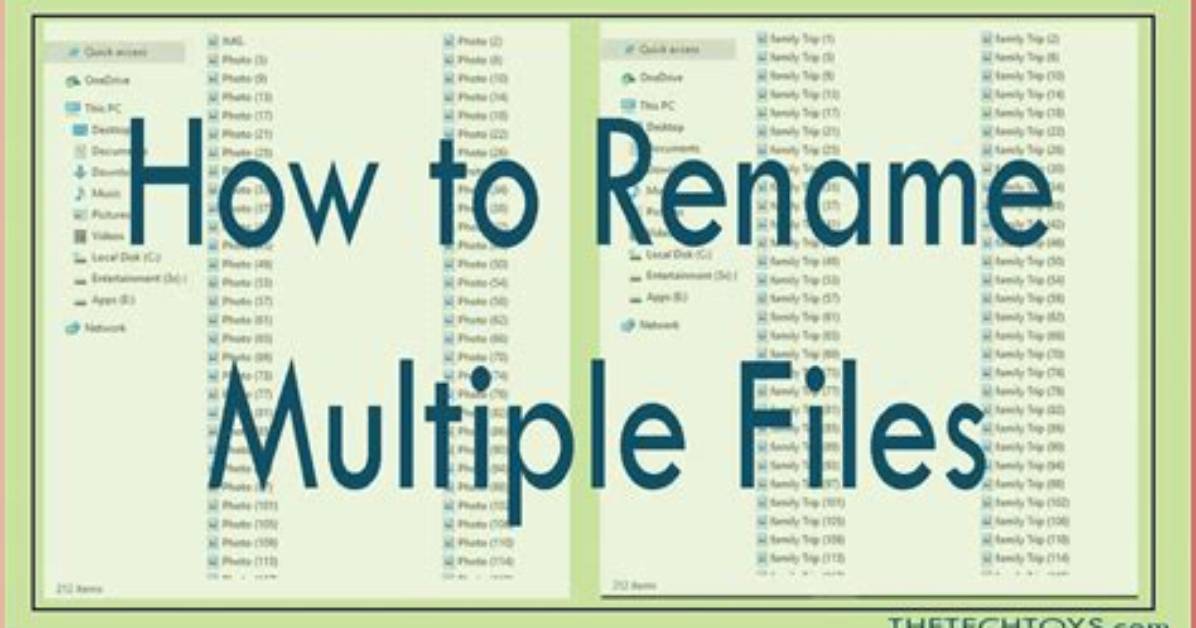 Rename Multiple Files in Cmd