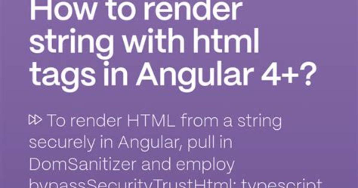 Render Html String as Real Html in a React Component