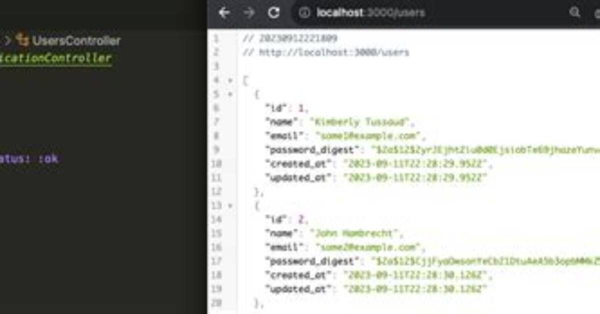 Rendering Json in Controller