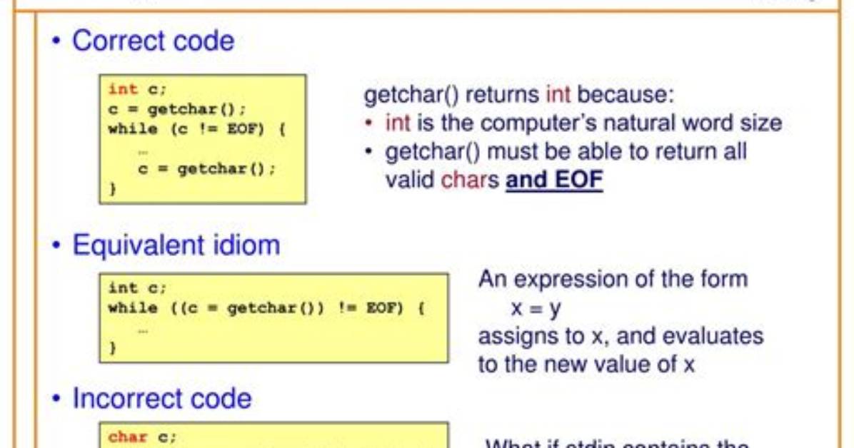 Representing Eof in C Code?
