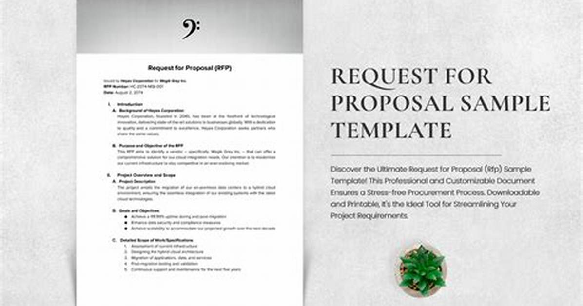 Request for Proposals (Rfp) - How to Discuss