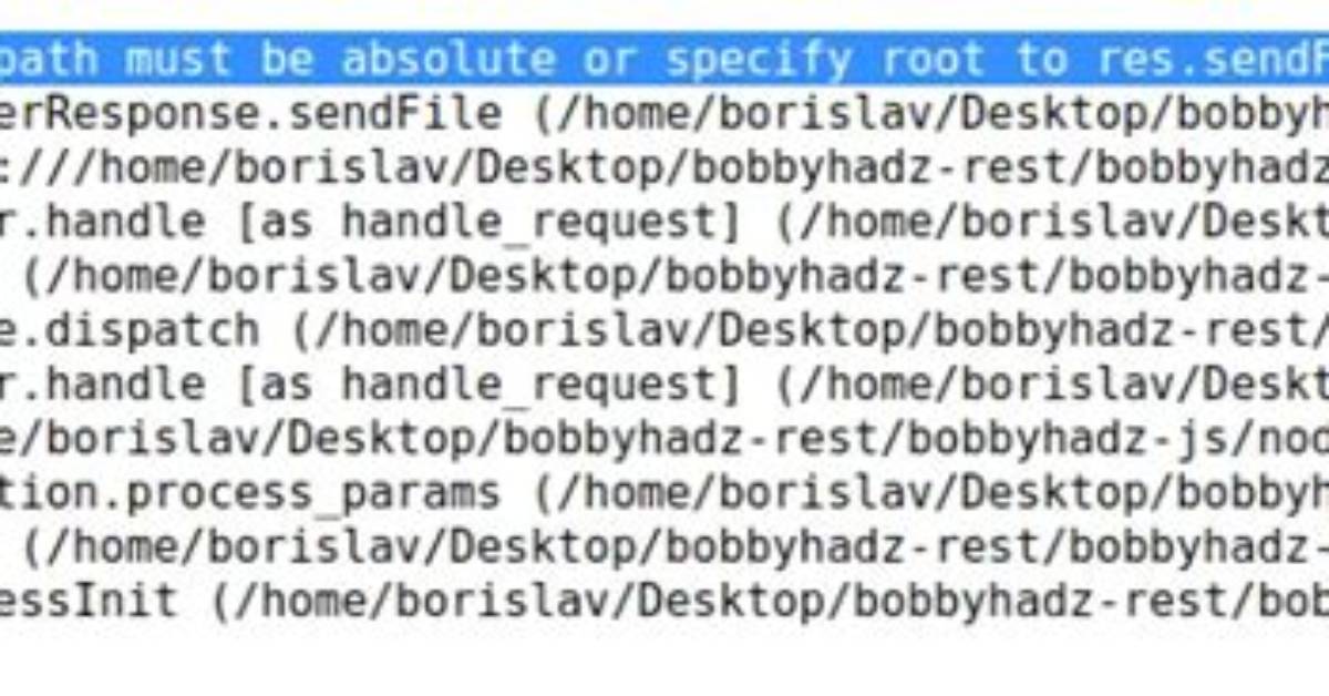 Res. sendFile Absolute Path