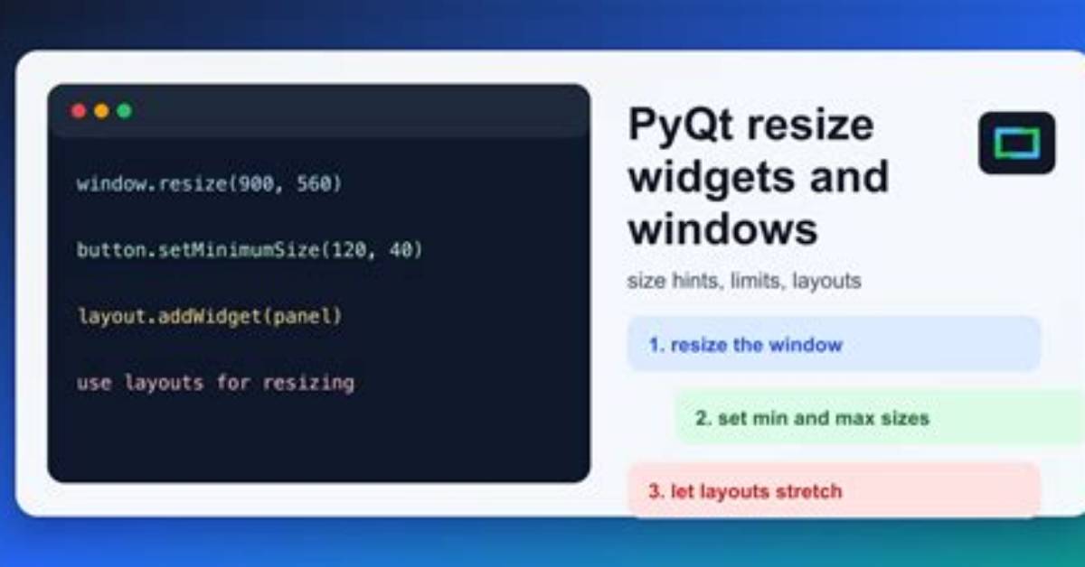 Resize Widgets with Pyqt