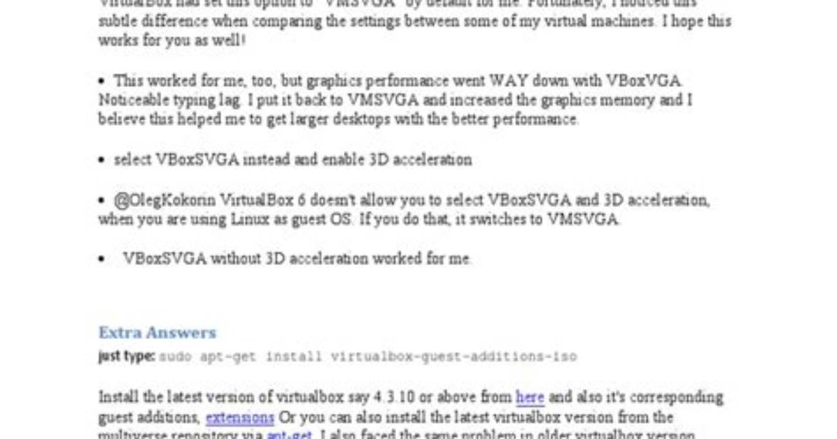 Resolution Doesn't Change When Resizing Virtualbox Window
