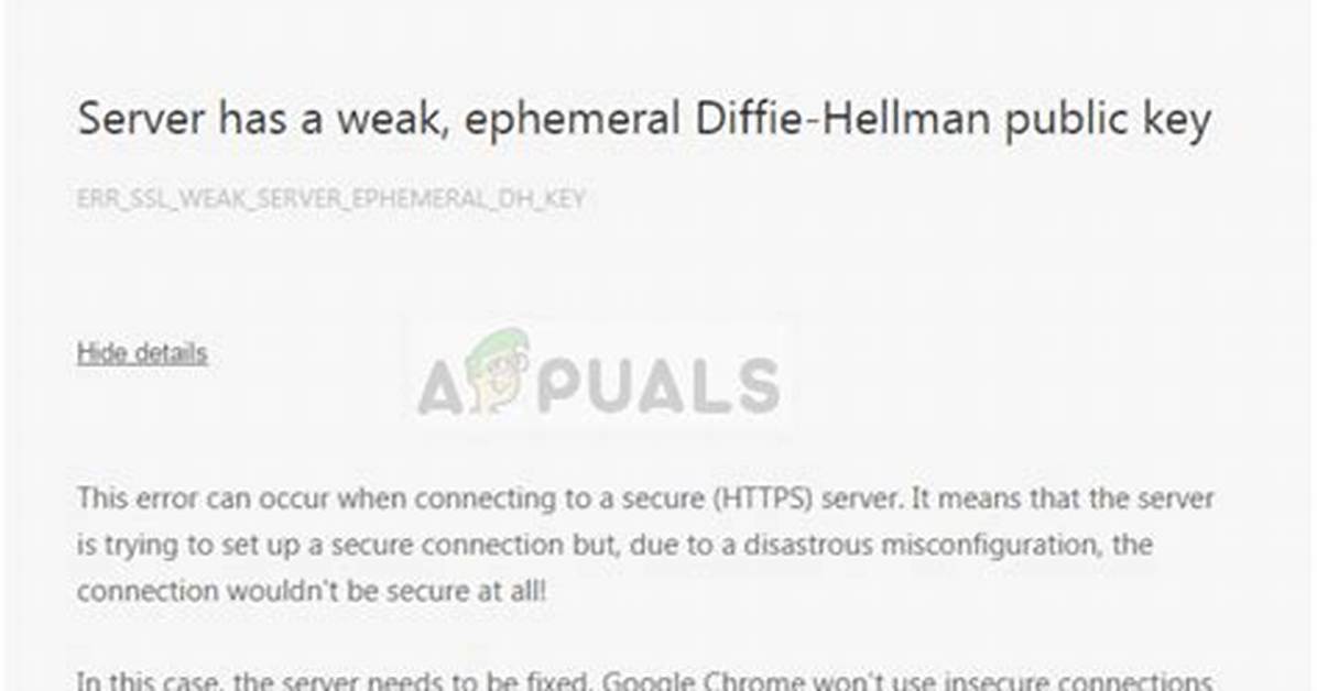 Resolving Weak Ephemeral Diffie-Hellman Public Key Issue - Documentation for Bmc Atrium Single Sign-on 9.0