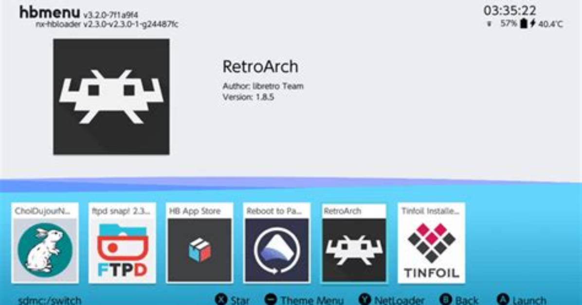 Retroarch Switch - Gamebrew
