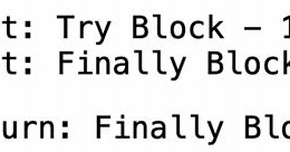 Return in Try Block vs Return After the Block