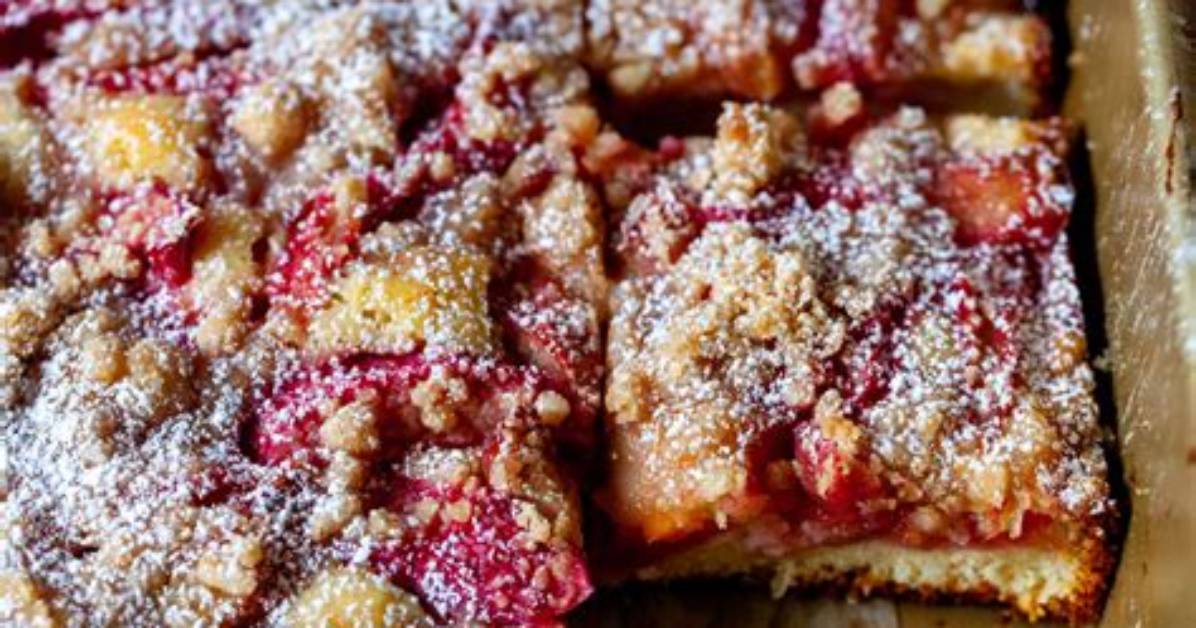 Rhubarb Snacking Cake