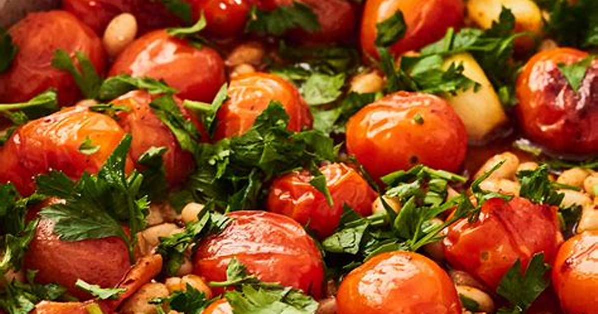 Roasted Tomatoes with White Beans