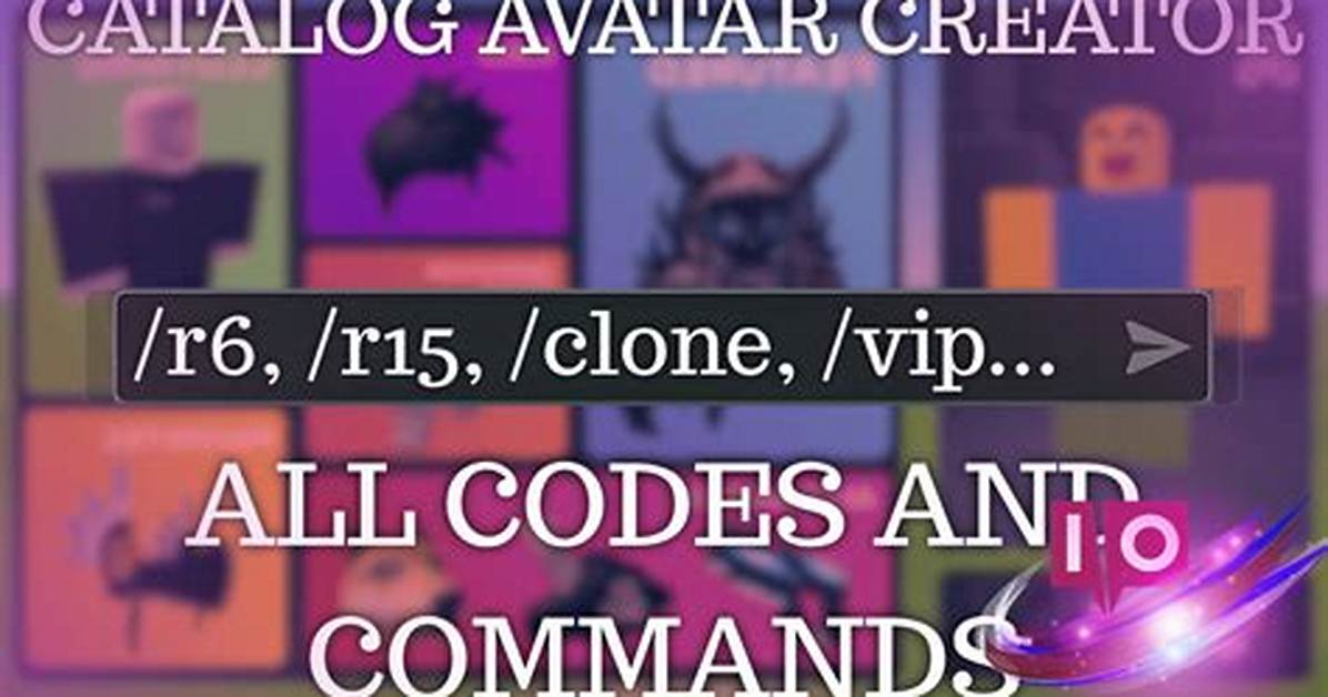 Roblox Catalog Codes: Catalog Avatar Creator Codes, Roblox Catalog Avatar Creator Script