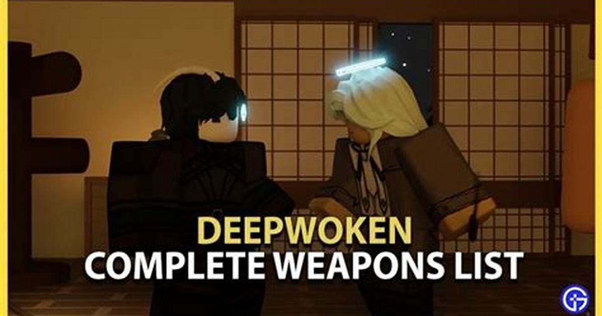 Roblox Deepwoken Weapons Complete List