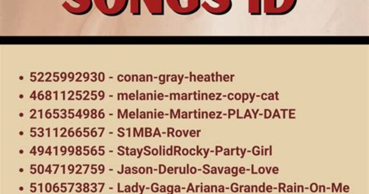 Roblox Music Id Codes June 2022