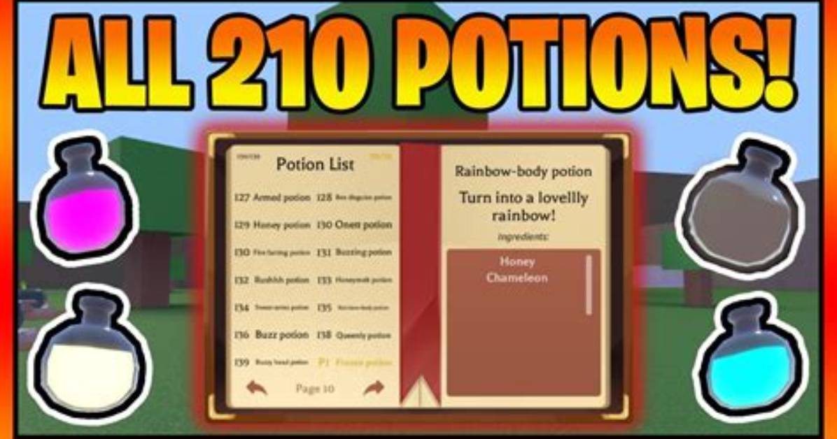 Roblox Wacky Wizards All Potions