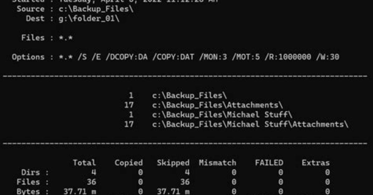 Robocopy - Copy Directory into Another Directory