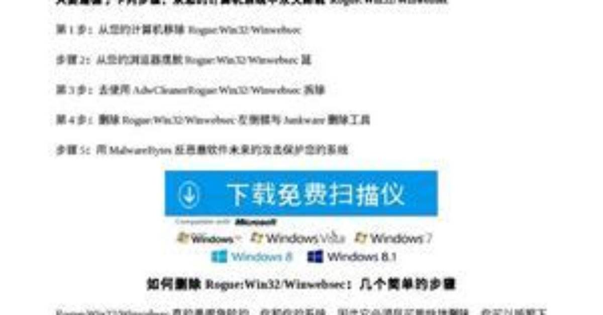 Rogue: Win32/Winwebsec