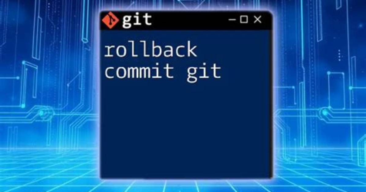 Rollback to an Old Git Commit in a Public Repo