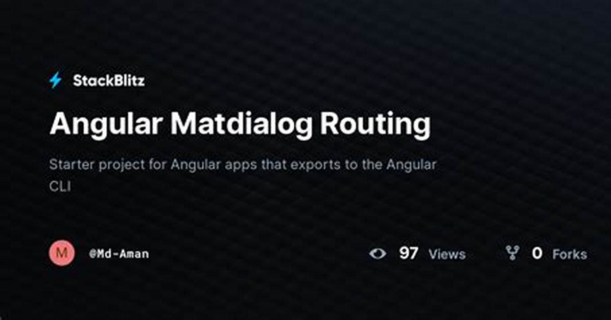Routing in Matdialog in Angular