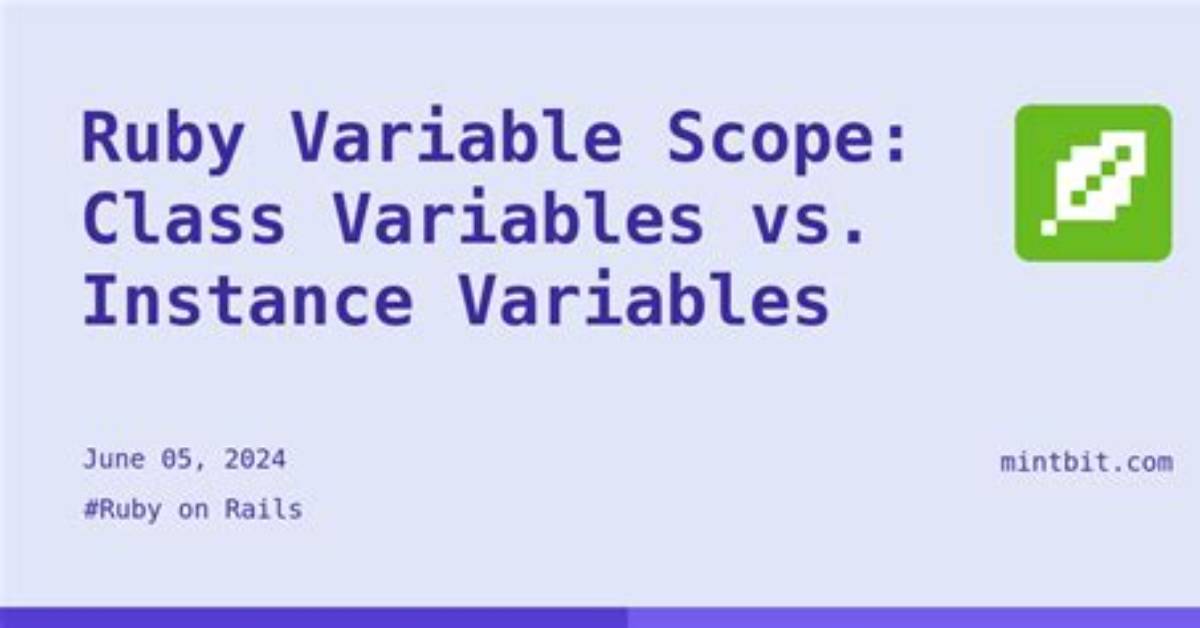 Ruby Class Instance Variable Vs. Class Variable