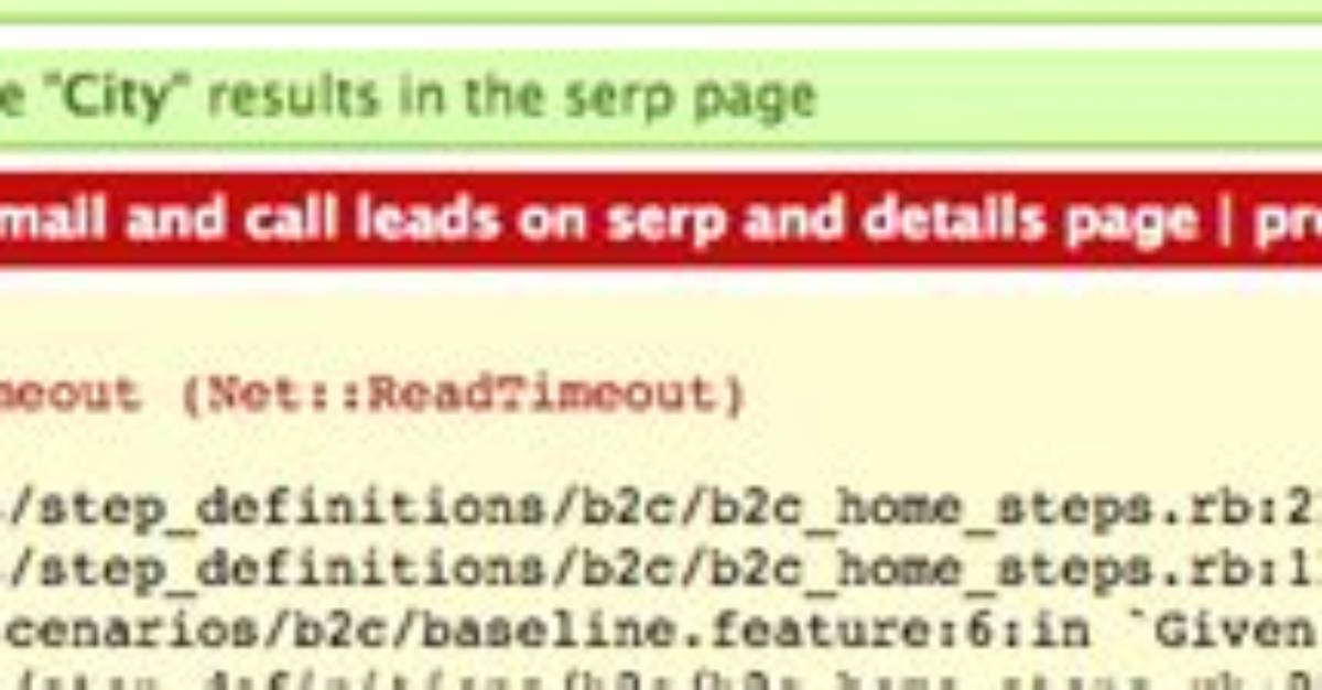 Ruby Error Net: :Readtimeout