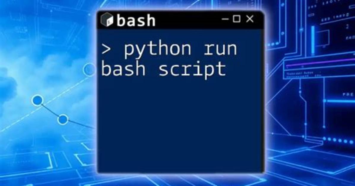 Running Bash Script from Within Python