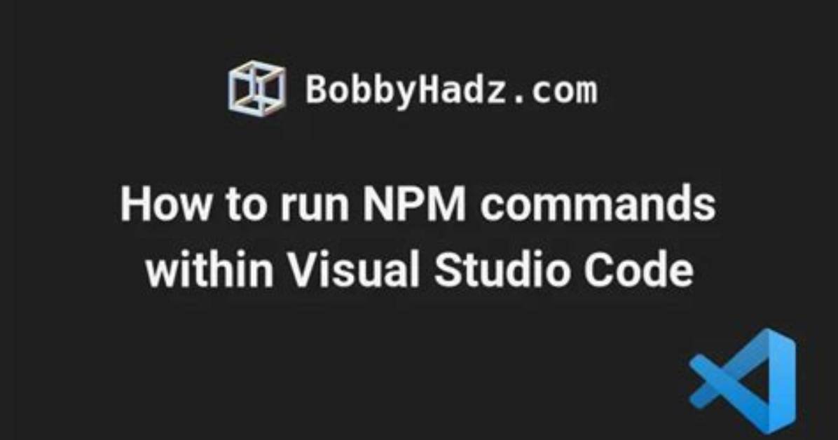 Running Npm Command Within Visual Studio Code