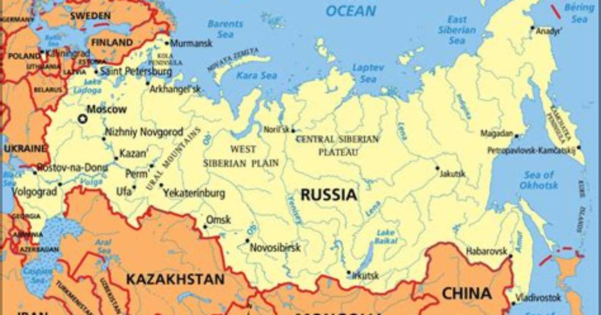 Russia & the Republics Political Map Quiz