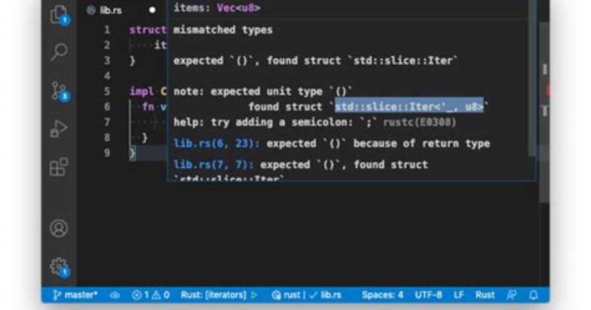 Rust Error: Value of Type `Std: :Vec: :Vec` Cannot Be Built from `Std: :Iter: :Iterator`