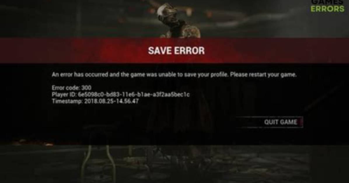 Save Game Error Dead by Daylight Fix