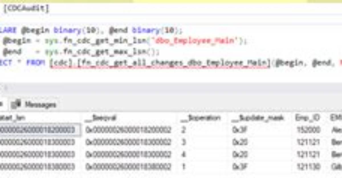 Scalar Function Fn_Cdc_Get_Min_Lsn() Constantly Returns '0X00000000000000000000' for Valid Table Names?