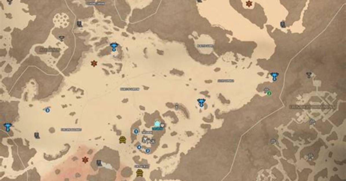 Scouring Sands Map for Diablo 4