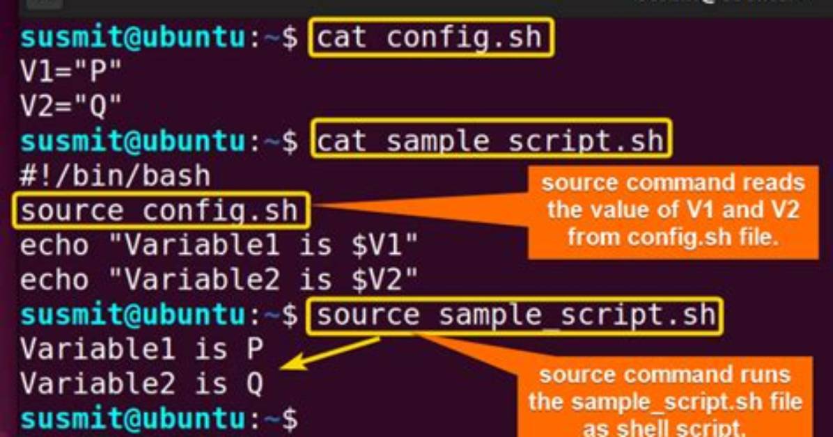 Script. Sh: Source: Not Found
