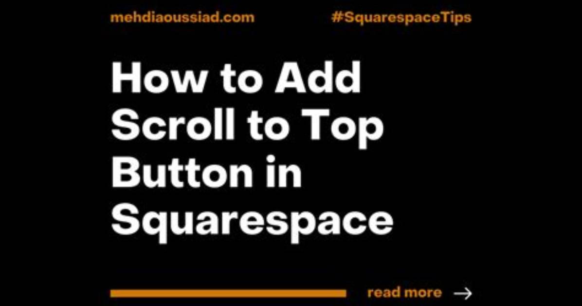 Scroll to Top Button Squarespace Css
