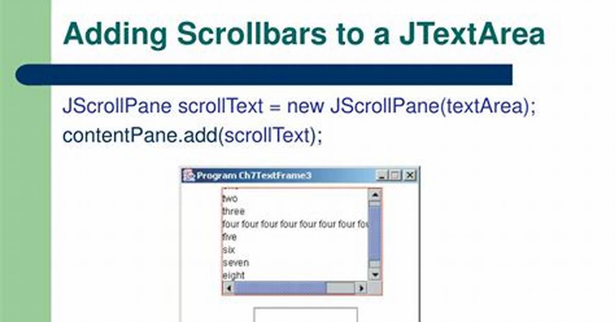 Scrollbars in Jtextarea