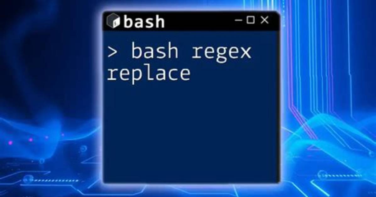 Search and Replace in Bash Using Regular Expressions