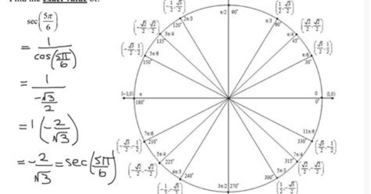 Sec 5Pi/6